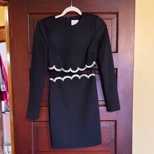 Chicwish Black Dress with Silver Detailing
